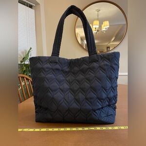 Fabletics Navy Blue Quilted Tote Bag